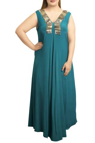 back neck gown design