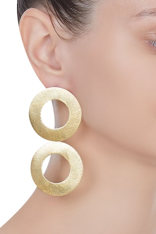 Eurumme Double disc metal earrings