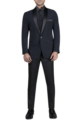 Nivedita Saboo Textured jacket with shirt & trousers