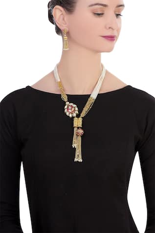 Anjali Jain Layered necklace with earrings