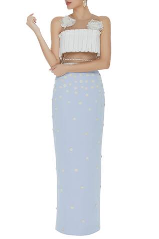 Archana Rao Floral applique maxi skirt