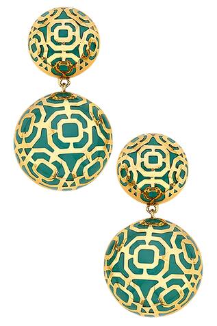 Isharya Amazonite circle earrings
