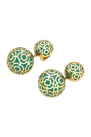 Isharya Amazonite circle earrings