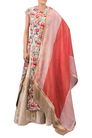 long kurta with skirt for wedding