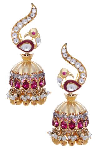 Nepra by Neha Goel Baby pearls & kundan earrings