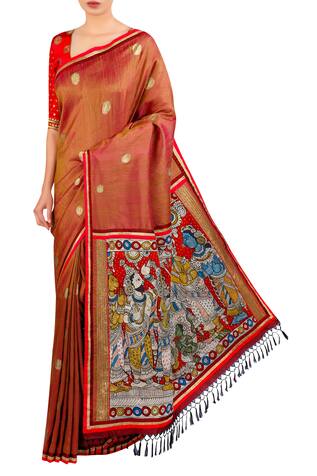 Latha Puttanna Hand Painted Silk Saree