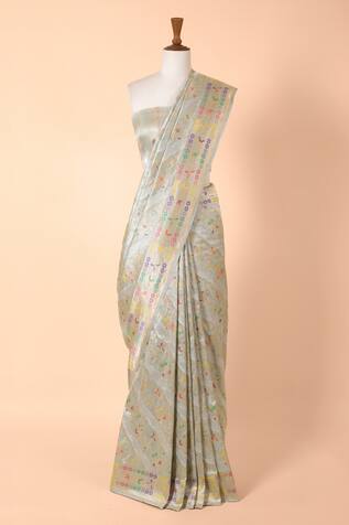 Ekaya Handwoven Silk Banarasi Kadwa Saree
