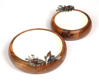 House of Neeba Acorn Round Bowl