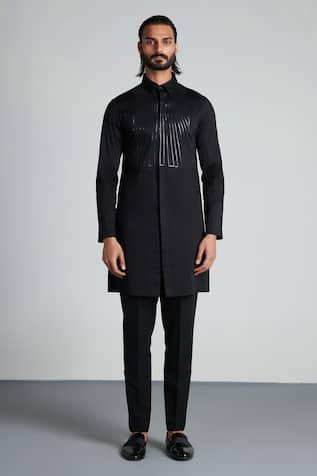 Amit Aggarwal Metallic Longline Shirt