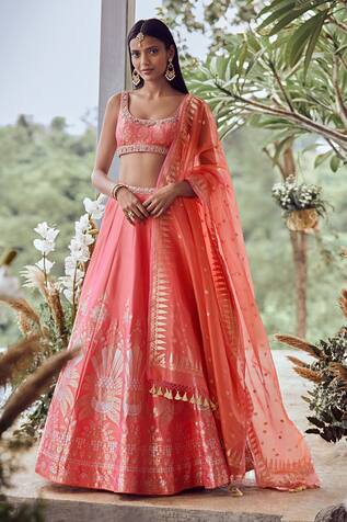 anita dongre red lehenga
