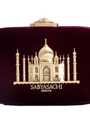 Sabyasachi - Accessories Oxblood Taj Minaudiere