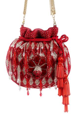 SG Collection by Sonia Gulrajani Alexia Velvet Embroidered Potli Bag