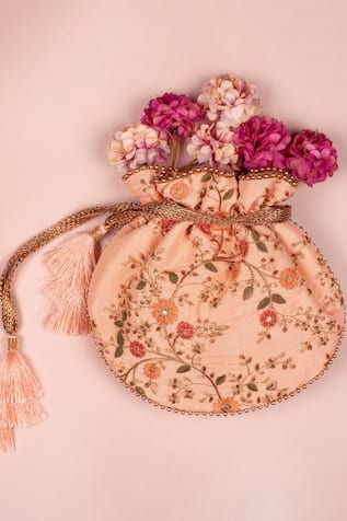 Amyra  Handcrafted Embroidered Potli Bag 