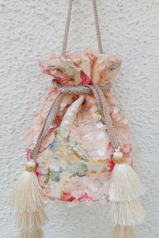 Amyra  Tia Handcrafted Sequin Potli Bag