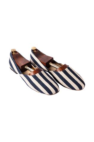 Artimen Striped Canvas Loafers