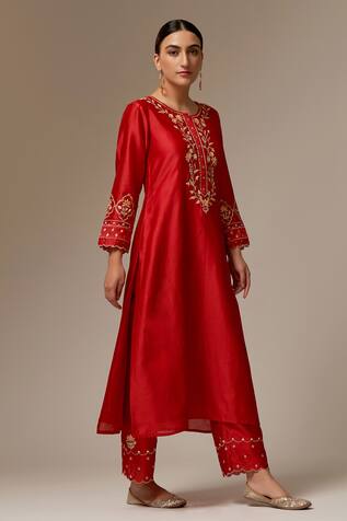 Anantaa by Roohi Chanderi Silk Kurta