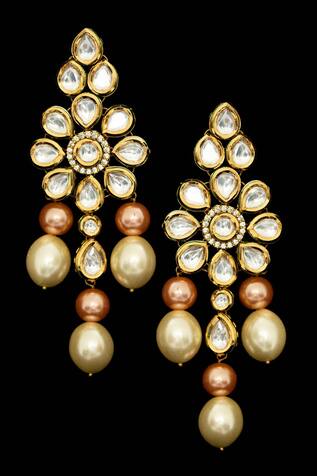 Anayah Jewellery Floral Kundan Danglers