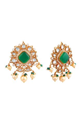 Anayah Jewellery Floral Kundan Stud Earrings