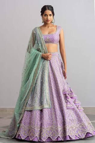 Anushree Reddy Aafreen Organza Lehenga Set