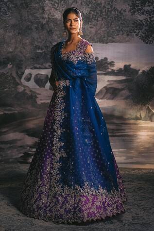 Anushree Reddy Raw Silk Lehenga Set