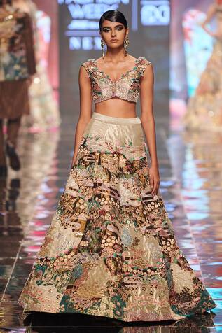 Aisha Rao Trencadis Print Lehenga Set