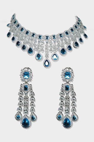 Auraa Trends Zircon Necklace Set