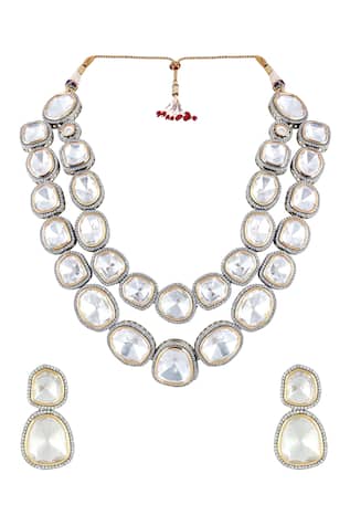Anayah Jewellery Aylin Layered Polki Necklace Set