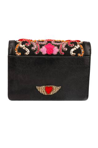 Doux Amour Embroidered Flap Clutch