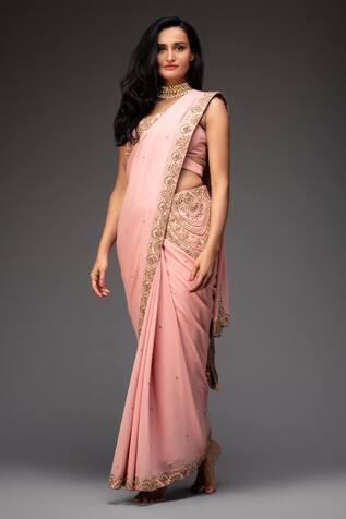 Neha Gursahani Georgette Embroidered Saree with Blouse