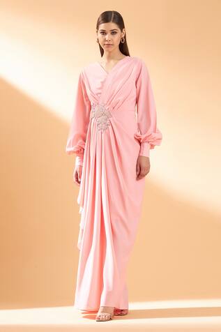 Aakaar Embroidered Drape Gown