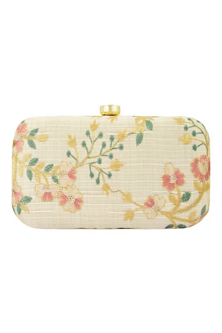 Nayaab by Aleezeh Floral Box Clutch with Sling