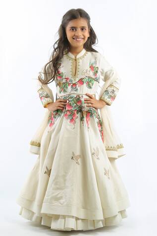 Rohit Bal Chanderi Anarkali With Dupatta