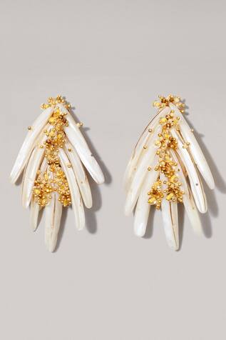 D'oro Kahili Shell Cluster Studs
