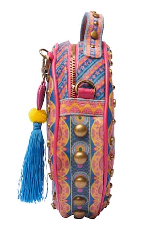Siddhartha Bansal- Accessories Studded Circular Bag