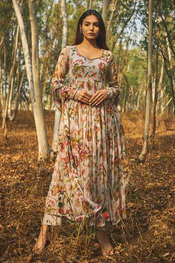 Pure Chiffon Anarkali: Buy Pure Chiffon 