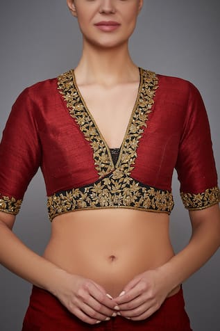 RI.Ritu Kumar Embroidered Saree Blouse