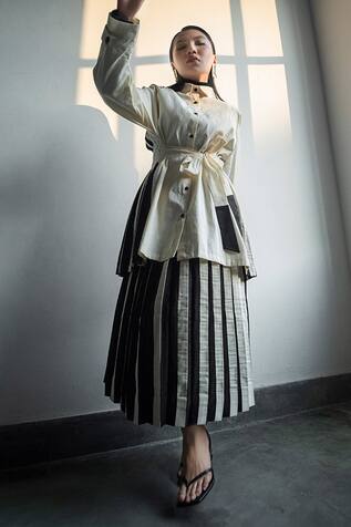 Corpora Studio Organic Cotton Pleated Skirt Set