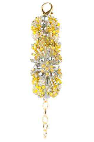 D'oro Floral Bead Chain Bracelet