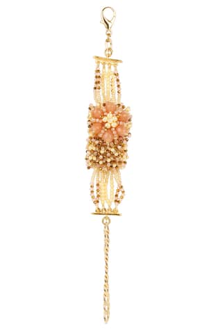 D'oro Floral Bead Chain Bracelet