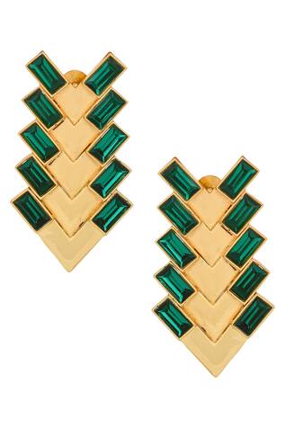 Zeeya Luxury Jewellery Geometric Motif Earrings