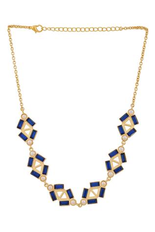 Zeeya Luxury Jewellery Triangular Motif Necklace