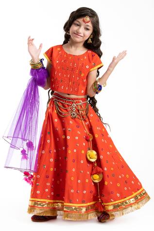 Byb Premium Bandhani Print Lehenga Set