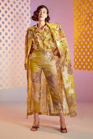 Pankaj & Nidhi Carnivale Floral Print Trousers