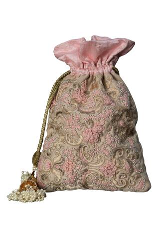 Clutch’D Velvet Embroidered Potli Bag