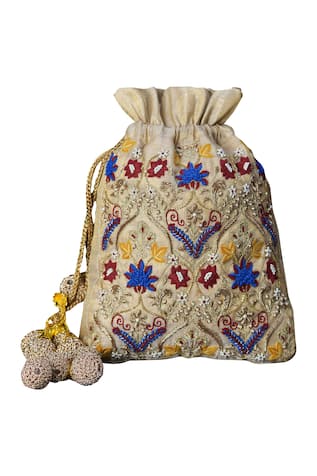 Clutch’D Banarasi Embroidered Potli Bag
