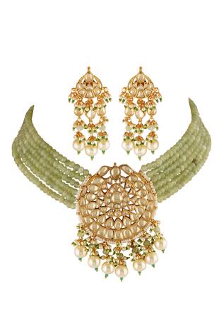 Chhavi's Jewels Bead Embellished Necklace Set