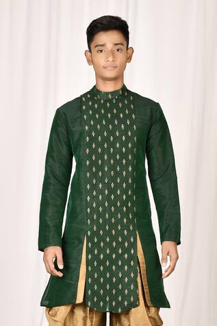 Aryavir Malhotra Printed Silk Kurta