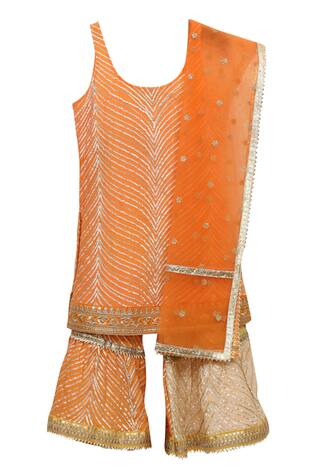Minime Organics Embellished Kurta Sharara Set