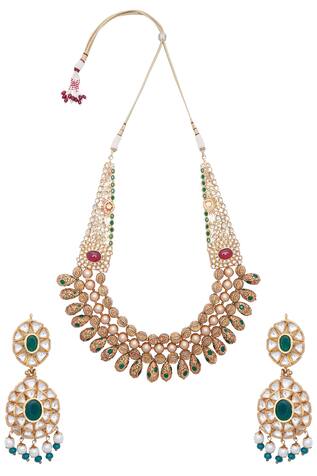 Khushi Jewels Kundan necklace with earrings