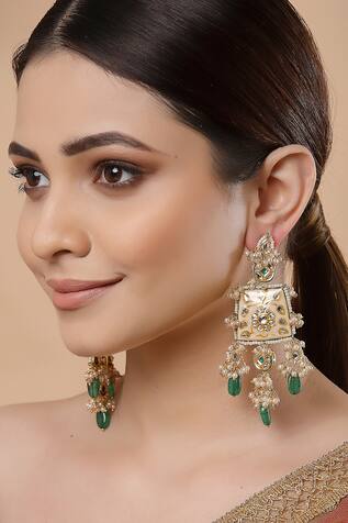 Dugran By Dugristyle Meenakari Dangler Earrings